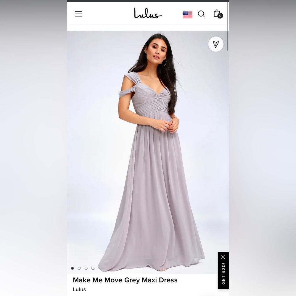Lulus Make Me Move Grey Maxi Dress